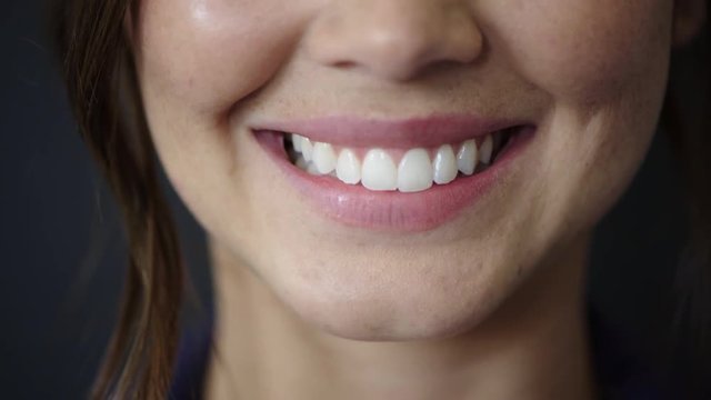 Close-up of healthy gums and natural enamel texture